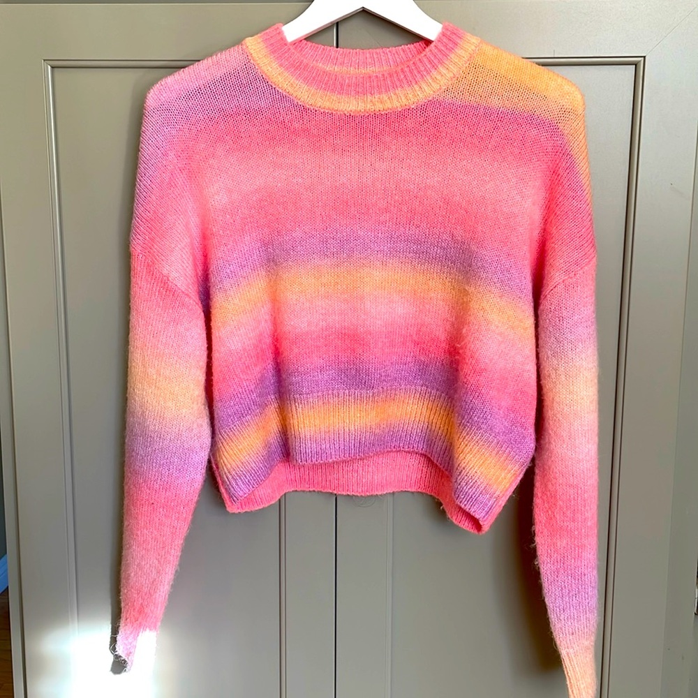 BB Dakota Pastel it Over Cropped Sweater